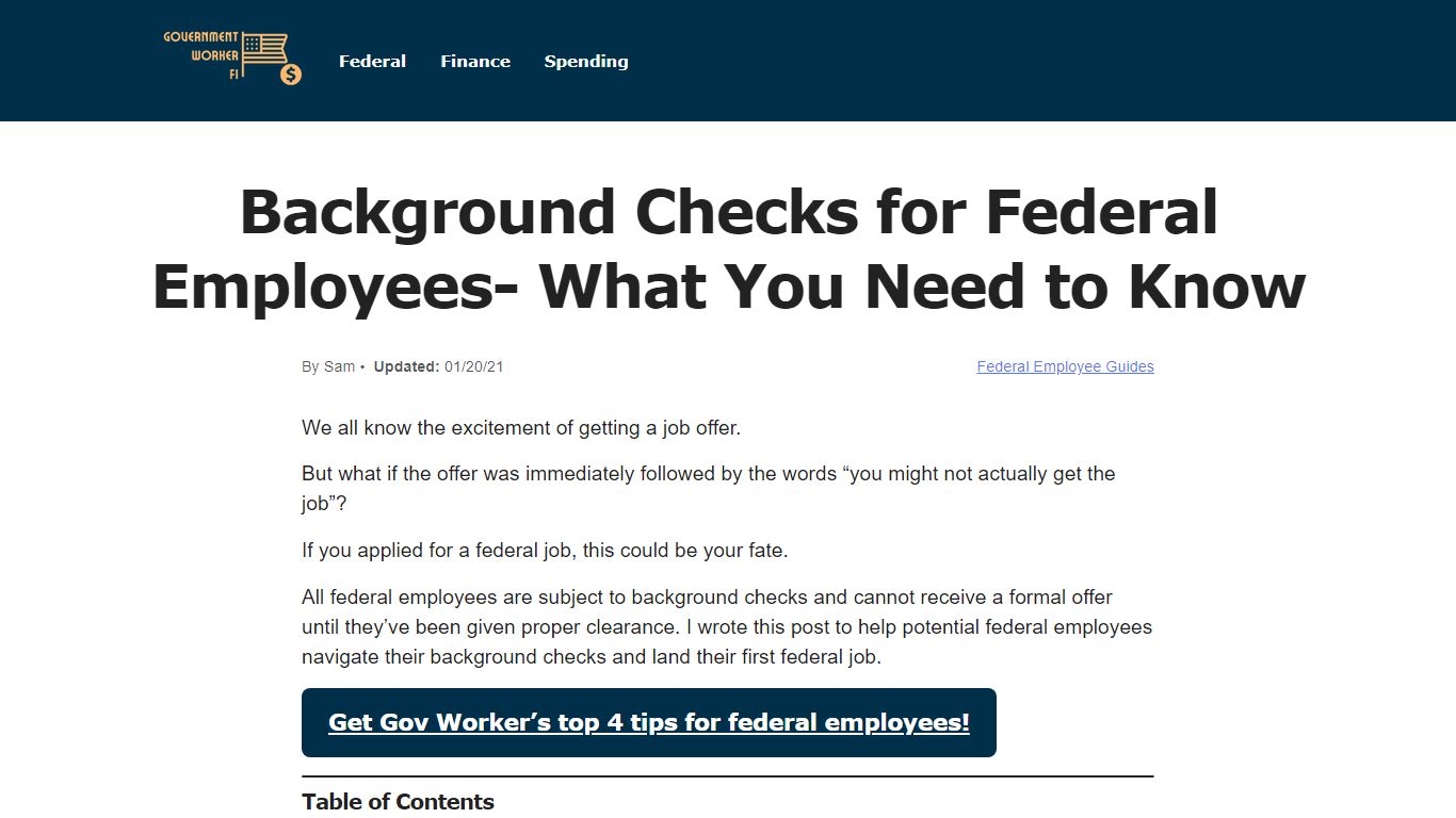 Background Checks for Federal Employees- What You Need to Know